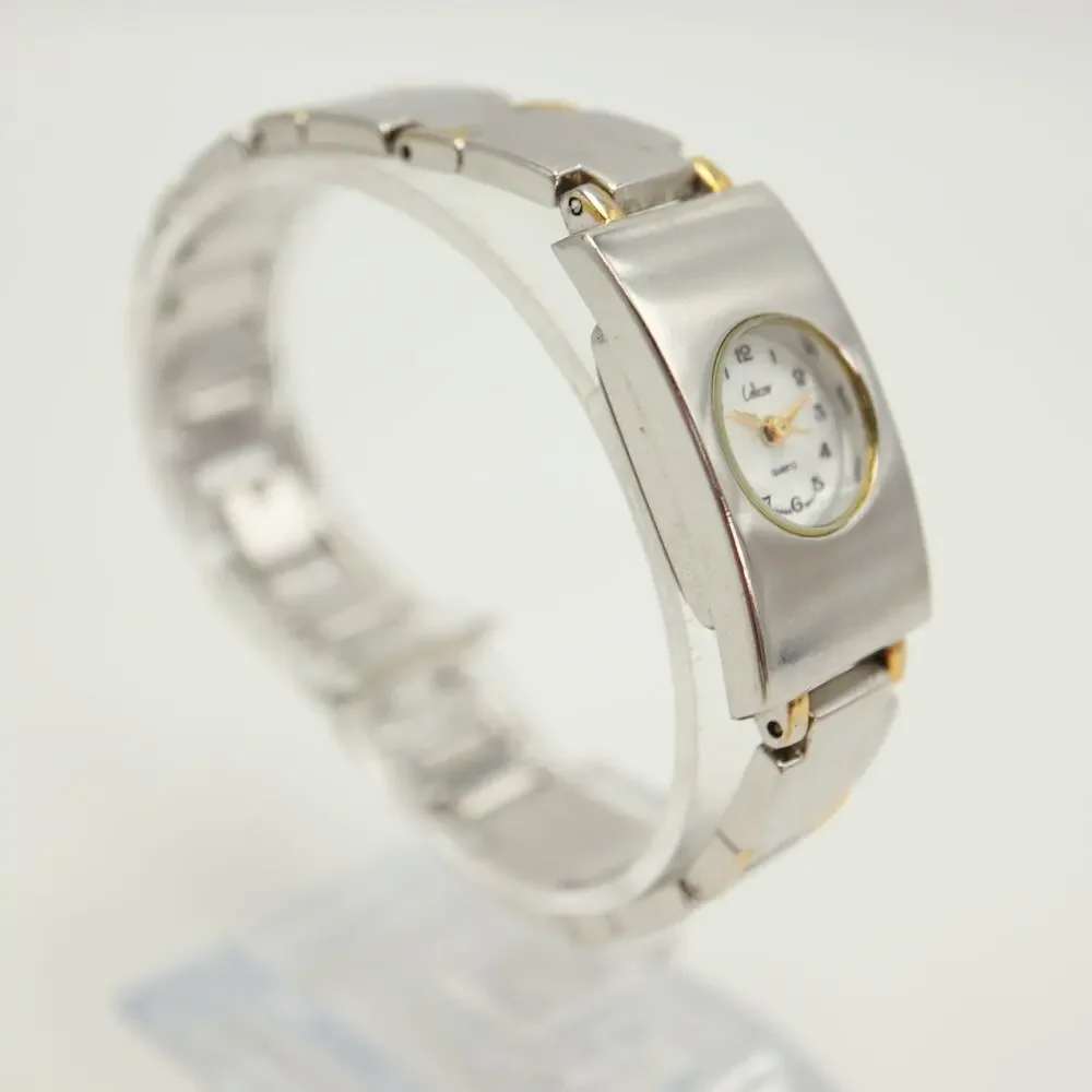 Collezio Ladies Watch 18mm MOP Dial Silver Gold Two Tone Bracelet w New Battery